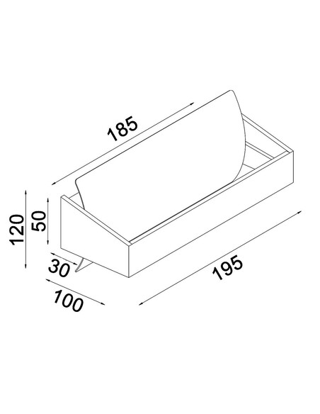 ATLANTA Up & Down Wall Light Rectangular 6W ATLANTA