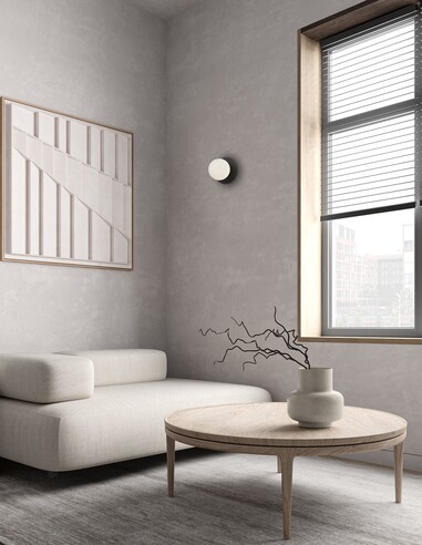 BALLE2R Interior Wall Light Round Black - BALLE2RBALLE2R