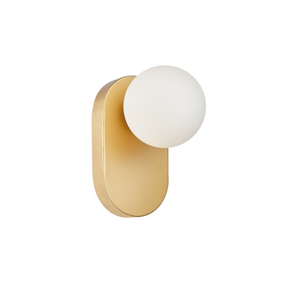 BALLE3 - BALLE Interior Round Opal Diffuser with Oblong Base Wall Lights