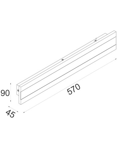BANDA1 Exterior Wall Light Rectangular 9W LED BANDA1