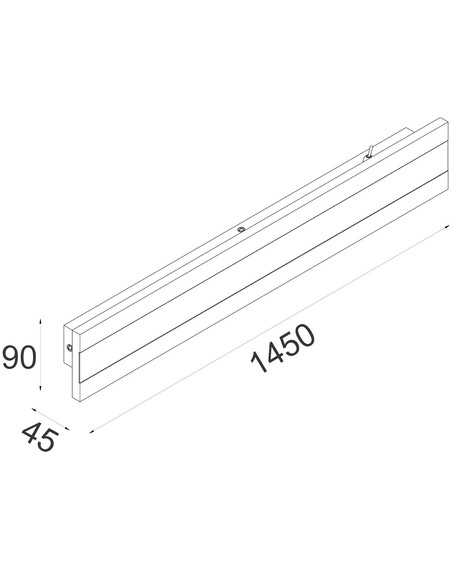 BANDA1 Exterior Wall Light Rectangular 9W LED BANDA1