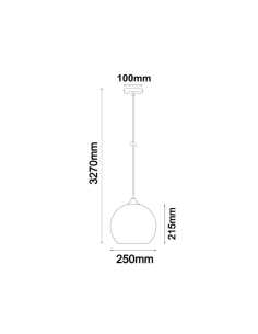 CHUVA Smoke Black Wine Glass Shape Pendant with Rain Drop CHUVA2 2