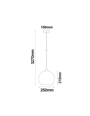 CHUVA Smoke Black Wine Glass Shape Pendant with CHUVA2