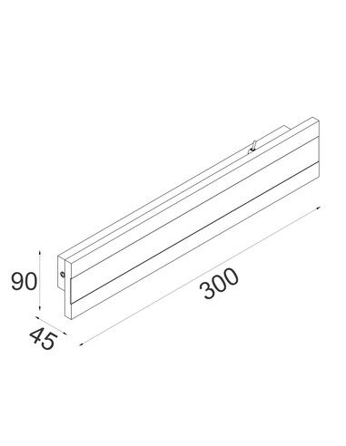 BANDA7 Exterior Wall Light Rectangular 32W LED BANDA7