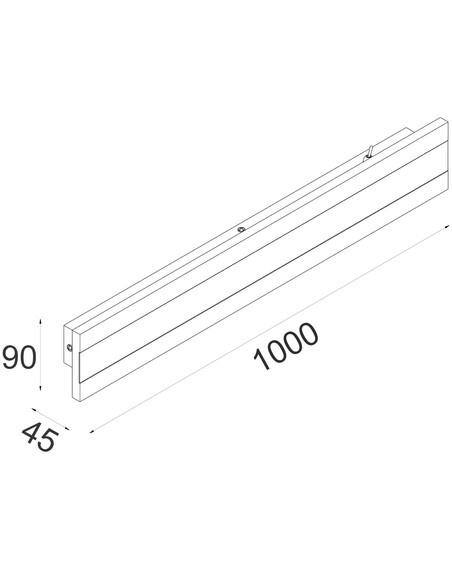 BANDA7 Exterior Wall Light Rectangular 32W LED BANDA7
