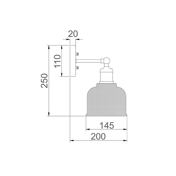BELL1 - BELL Interior Dome Clear Segmented Glass BELL1