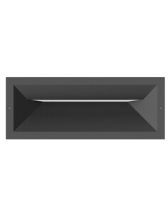 WALL RECD 13W LED TRI 305Lm IP65 RECT BRICKLIGHT Dark Grey BRICKTRI1