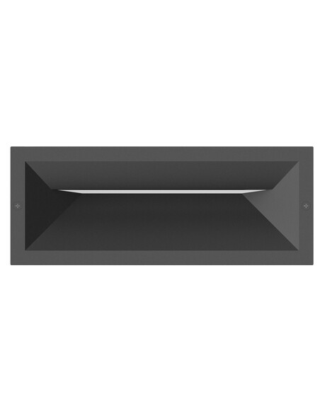 WALL RECD 13W LED TRI 305Lm IP65 RECT BRICKLIGHT Dark Grey - BRICKTRI1