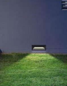WALL RECD 13W LED TRI 305Lm IP65 RECT BRICKLIGHT WH - BRICKTRI2 2