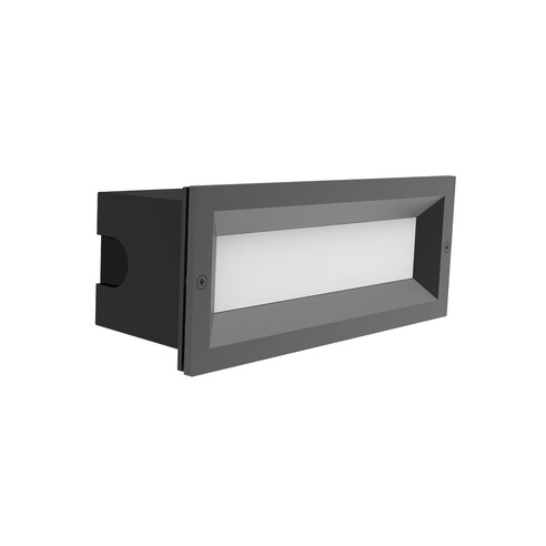 BRICKTRI3 - BRICKTRI Exterior LED Tri-CCT Recessed Rectangular Frosted Diffuser Wall / Brick Lights IP65