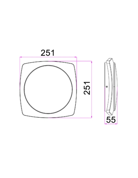 ULAN1 - ULAN Exterior LED Square Wall Ceiling ULAN1