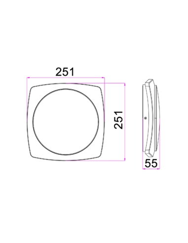 ULAN2 - ULAN Exterior LED Square Wall Ceiling ULAN2