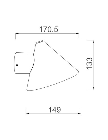 CUCHARA2 Exterior Wall Light Cone Matt White IP65 CUCHARA2