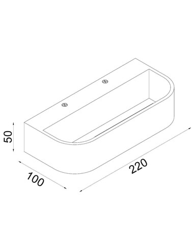 DHAKA Up & Down Wall Light Rectangular 12W DHAKA