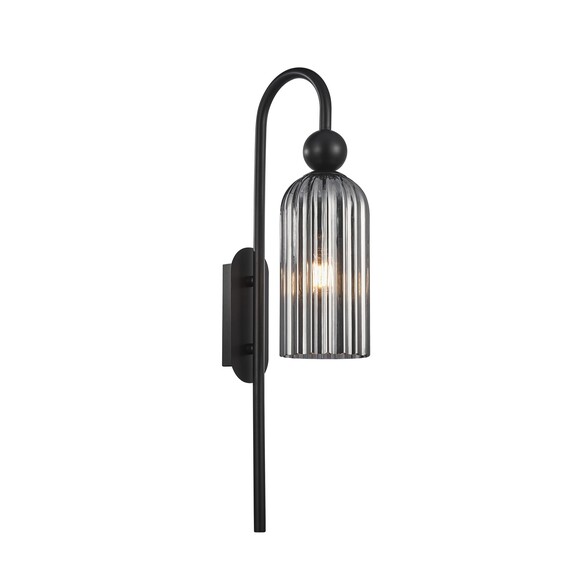 FLAUTA1W - FLAUTA Interior Round Top Cylinder Ribbed Wall Lights