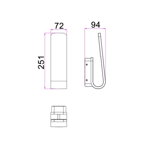 HAK1 - HAK LED Tri-CCT Exterior Hook Wall Lights HAK1