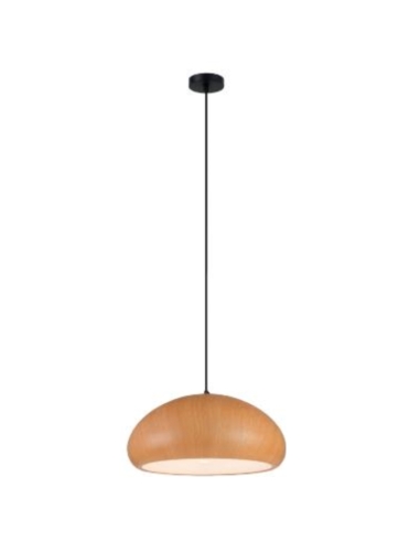 PENDANT ES 72W DOME Cherry Golden Oak OD400mm x H190mm 3m cable WTY 1YR