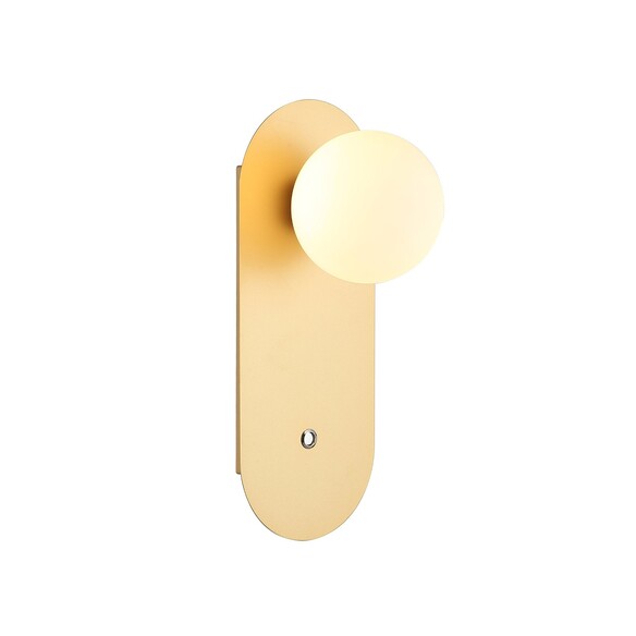 OVALIS1 - OVALIS Interior Round Opal Diffuser Oblong Base with Switch Wall Lights