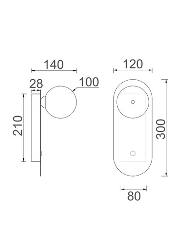 OVALIS1 Interior Wall Light Round Gold - OVALIS1OVALIS1