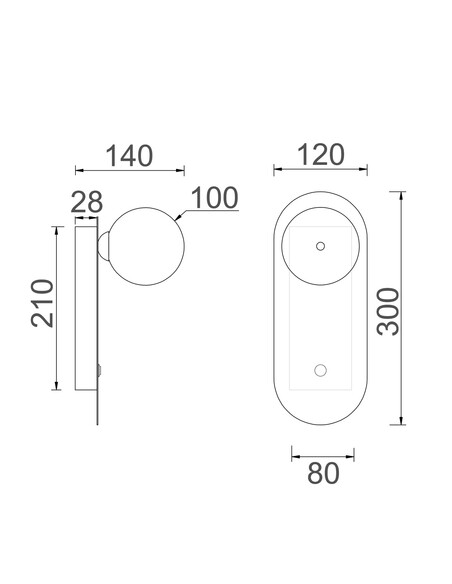 OVALIS3 Interior Wall Light Round White - OVALIS3OVALIS3