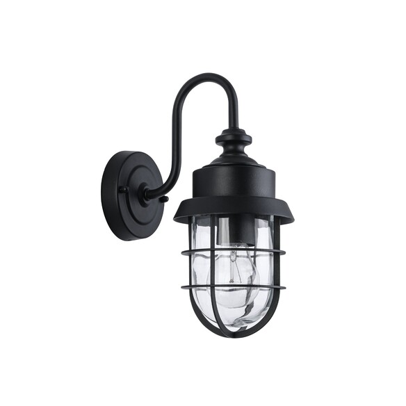 PAROL1 - PAROL Exterior Cylinder Glass with Cage Wall Lights IP44 - Stainless Steel 304 & Clear Glass Lamp Holder: 1xE27 (Max...