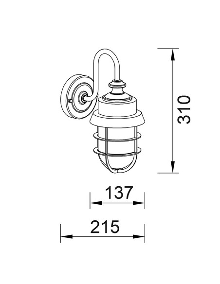 PAROL4 Exterior Wall Light 44W Copper IP44 - PAROL4