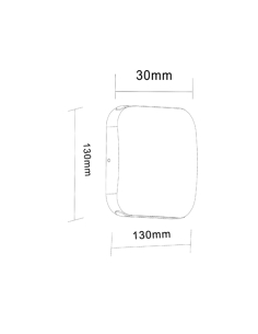 Vox 9W LED Up/Down Wall Light White Finish / Warm White - VOX2 2