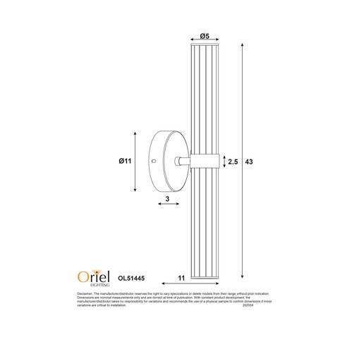 OL51445CH - SASSY 8W LED CCT Dimmable Chrome with OL51445CH