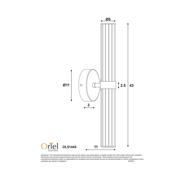 OL51445SB - SASSY 8W LED CCT Dimmable Satin Brass OL51445SB