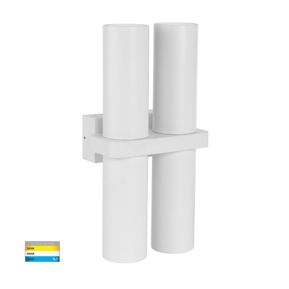 HV10392T - Luz White TRI Colour Double Up & Down Wall Pillar Lights