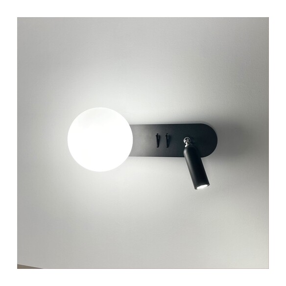 OL52215BK - HARLOW G9 Black/Opal Sphere Ball Wall OL52215BK