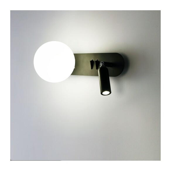 OL52215BK - HARLOW G9 Black/Opal Sphere Ball Wall OL52215BK
