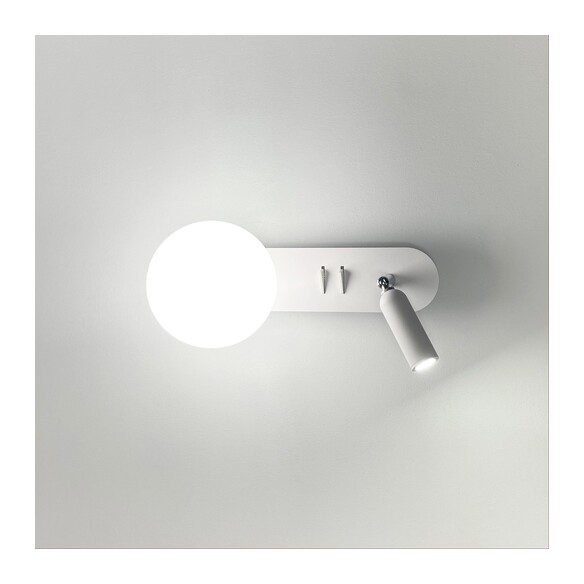 OL52215WH - HARLOW G9 White/Opal Sphere Ball Wall OL52215WH