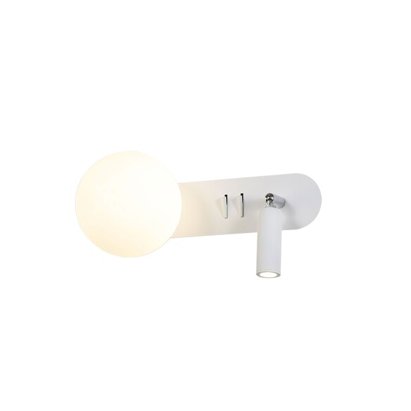 OL52215WH - HARLOW G9 White/Opal Sphere Ball Wall OL52215WH