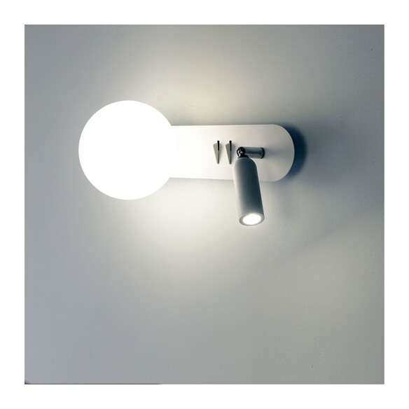 OL52215WH - HARLOW G9 White/Opal Sphere Ball Wall OL52215WH