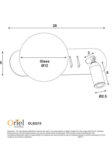 OL52215WH Interior Wall Light White - OL52215WHOL52215WH