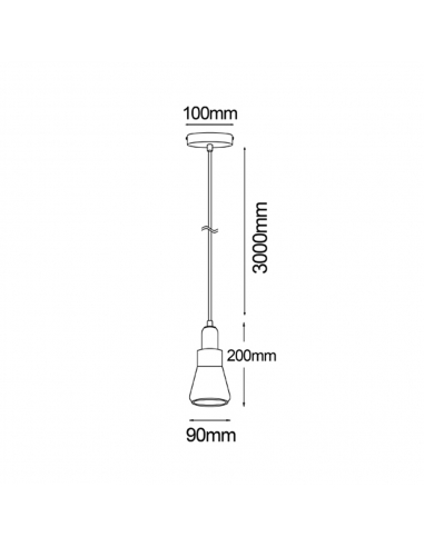 YARRA - YARRA GU10 Smokey Black Glass Flute YARRA
