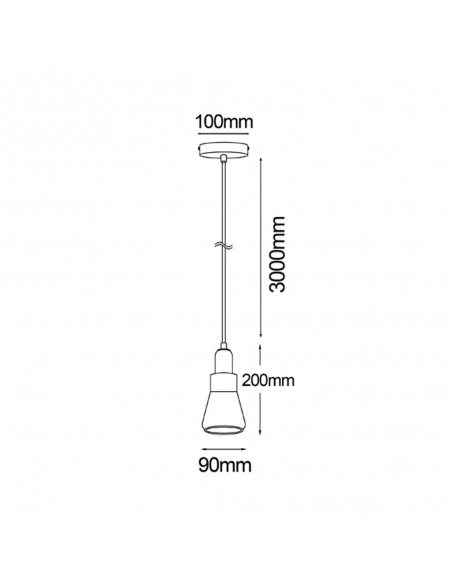 YARRA - YARRA GU10 Smokey Black Glass Flute YARRA