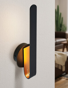 Atala Wall Light 40 Black / Gold 12W LED - ATALA WB40-BKGDATALA WB40-BKGD 2