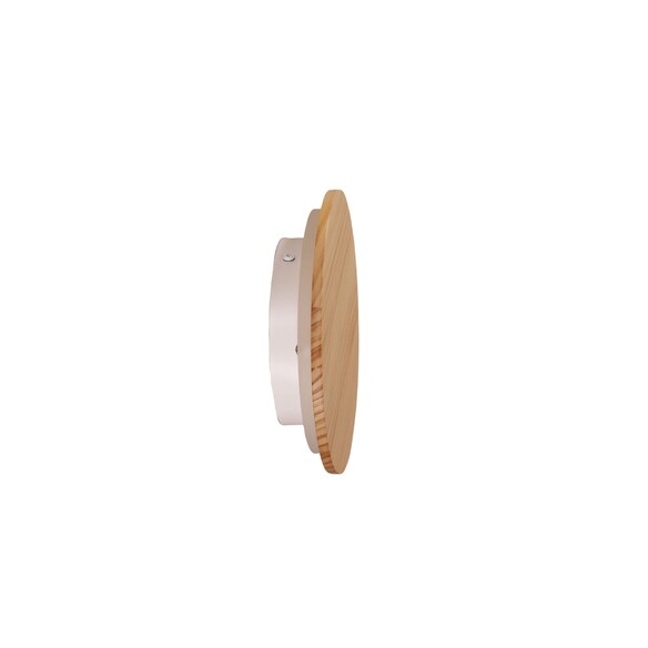 OL53201/20NAT - Dot 200mm Natural Timber CCT LED OL53201/20NAT
