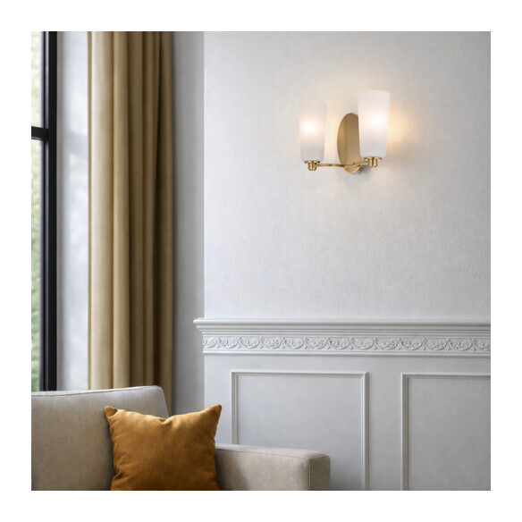 BREVAN WB2-BKMB - BREVAN 2 LIGHT WALL BRACKET - BREVAN WB2-BKMB