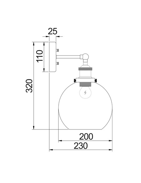 PESINI5W Interior Wall Light 5W Black - PESINI5WPESINI5W