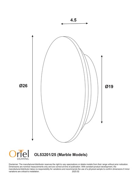 OL53201/25GN Interior Wall Light - OL53201/25GNOL53201/25GN