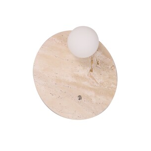 POI2 - POI Interior Round Travertine Base with Beige Finish POI2