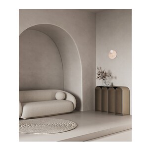 POI2 - POI Interior Round Travertine Base with Beige Finish POI2 2