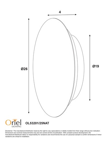 OL53201/25NAT Interior Wall Light - OL53201/25NATOL53201/25NAT