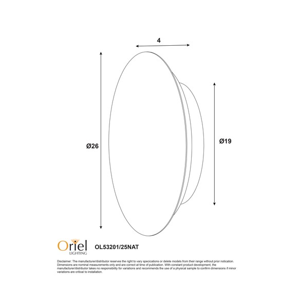 OL53201/25NAT - Dot 25 CCT LED Wall Light NaturalOL53201/25NAT