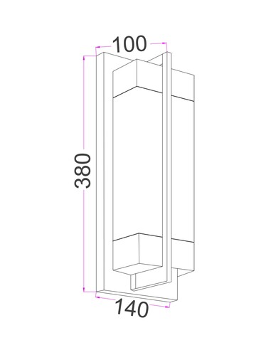PUENTE1 Interior Wall Light Rectangular White - PUENTE1