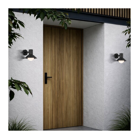 DELORE EX-BK - DELORE EXTERIOR WALL LIGHT - BLACKDELORE EX-BK