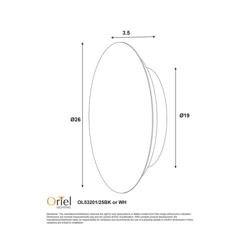 OL53201/25WH - Dot 25 CCT LED Wall Light WhiteOL53201/25WH